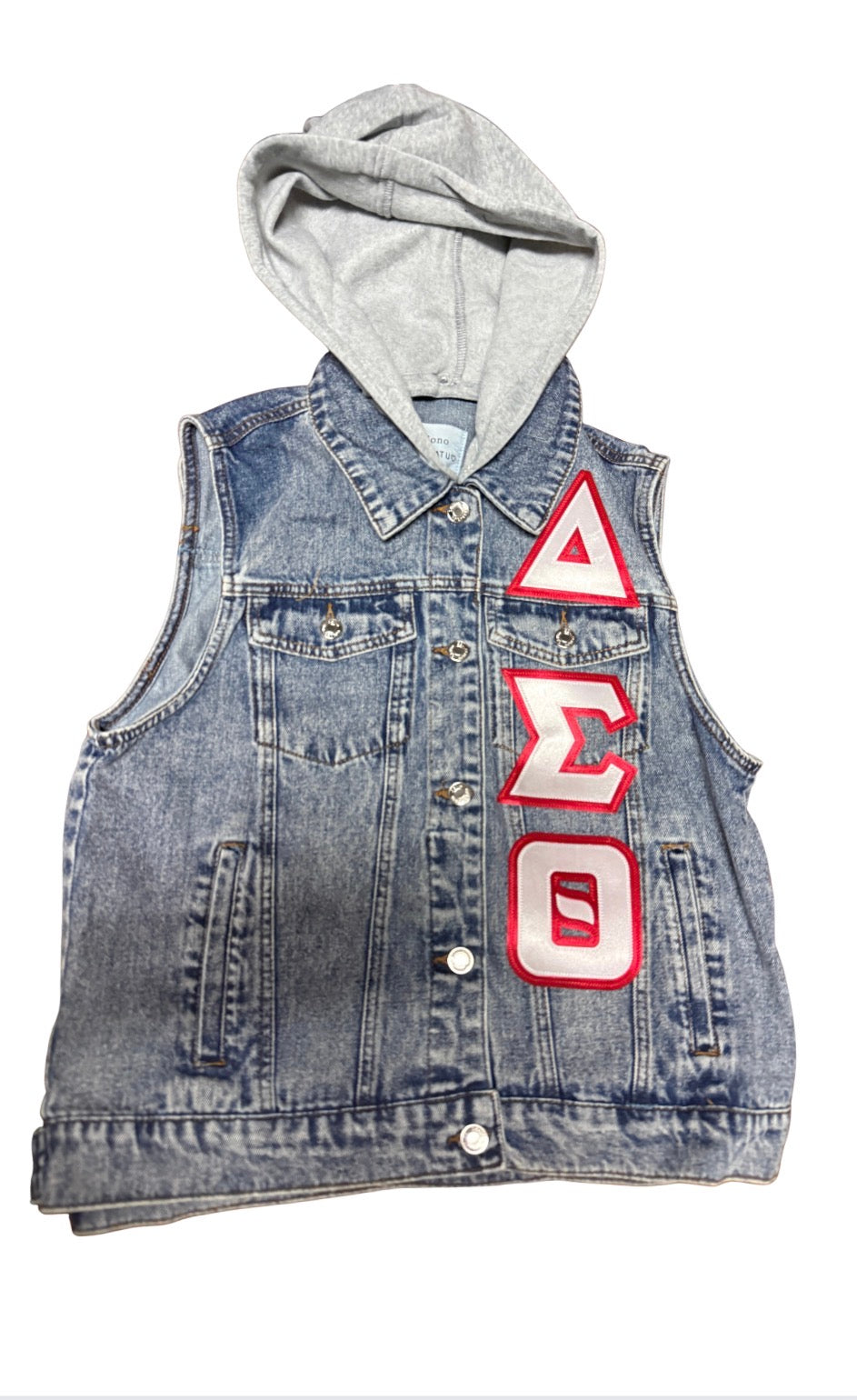 Delta  Hooded Denim Vest