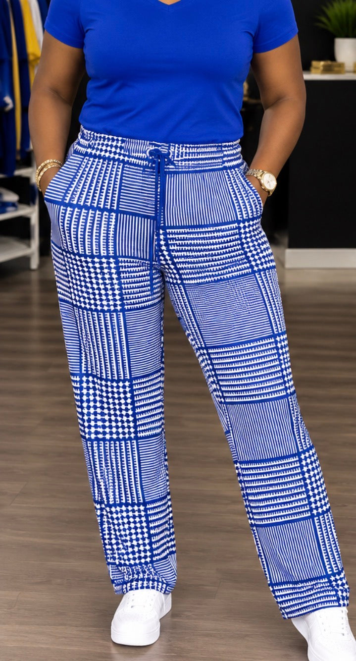 Zeta Houndstooth track pants
