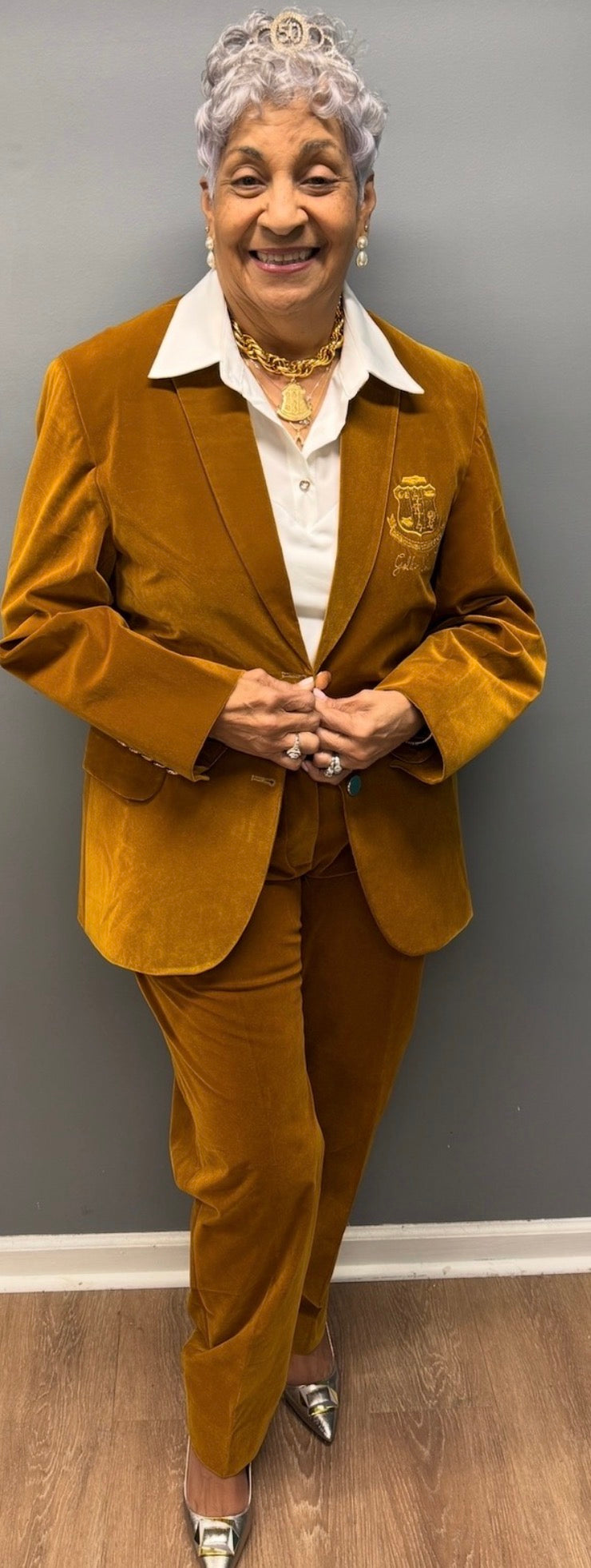 AKA Golden Soror Velvet Blazer