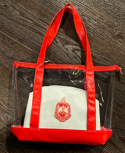 Delta Clear Large Stadium Bag  w/ inside pouch