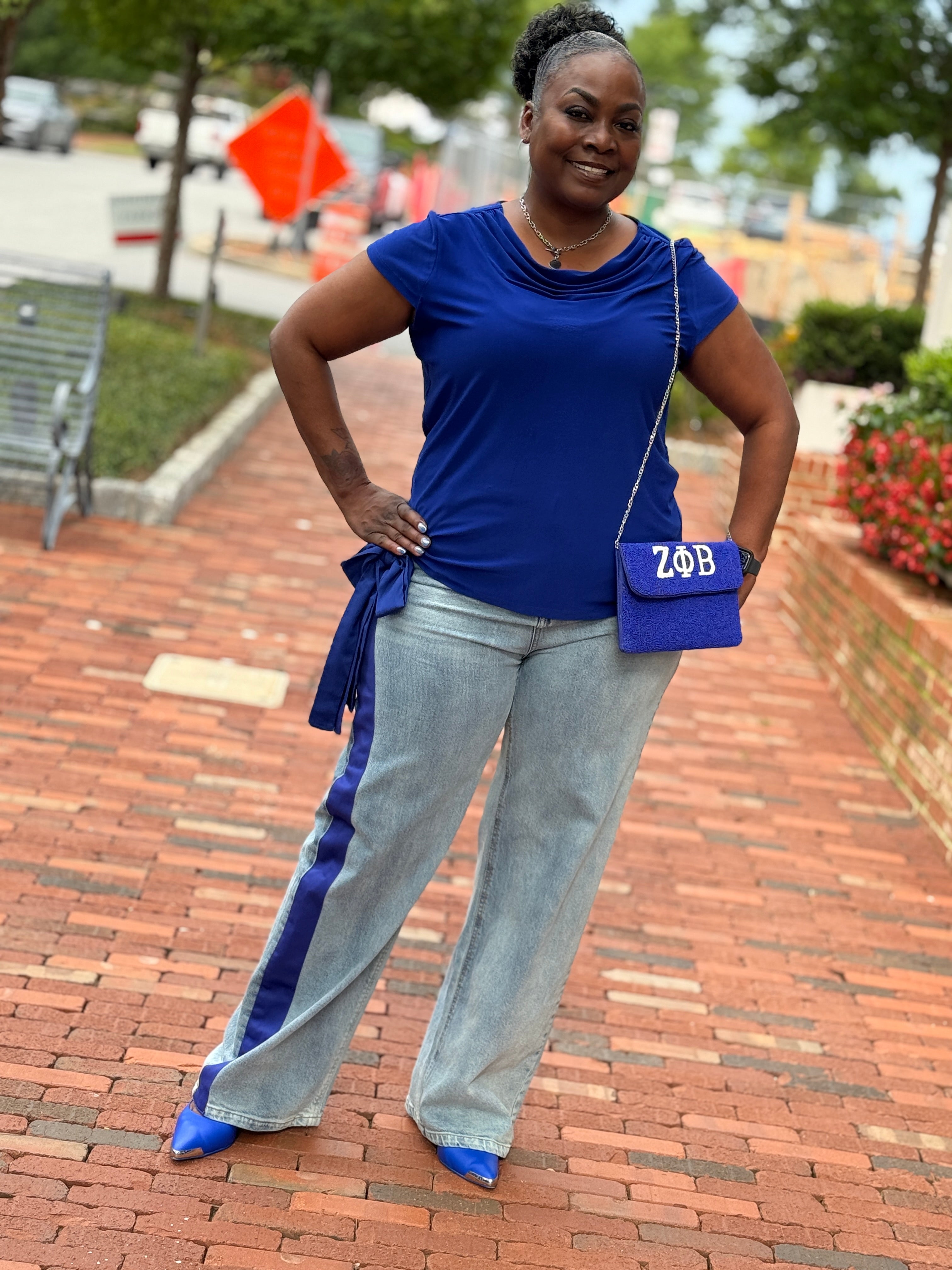 Finer in Blu Striped Jeans