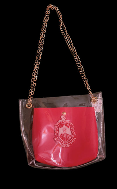 Delta Med Chain Clear Stadium Bag  w/ inside pouch