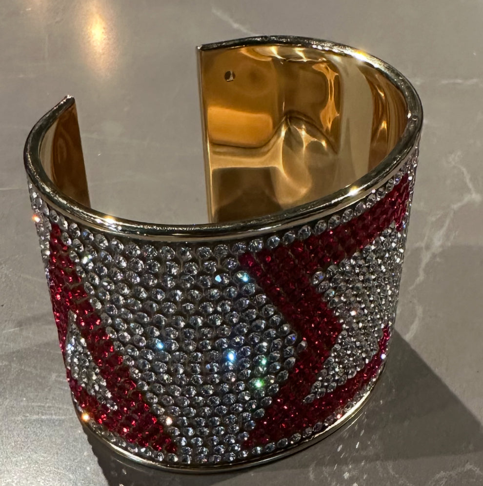 Delta Rhinestone cuff bracelet
