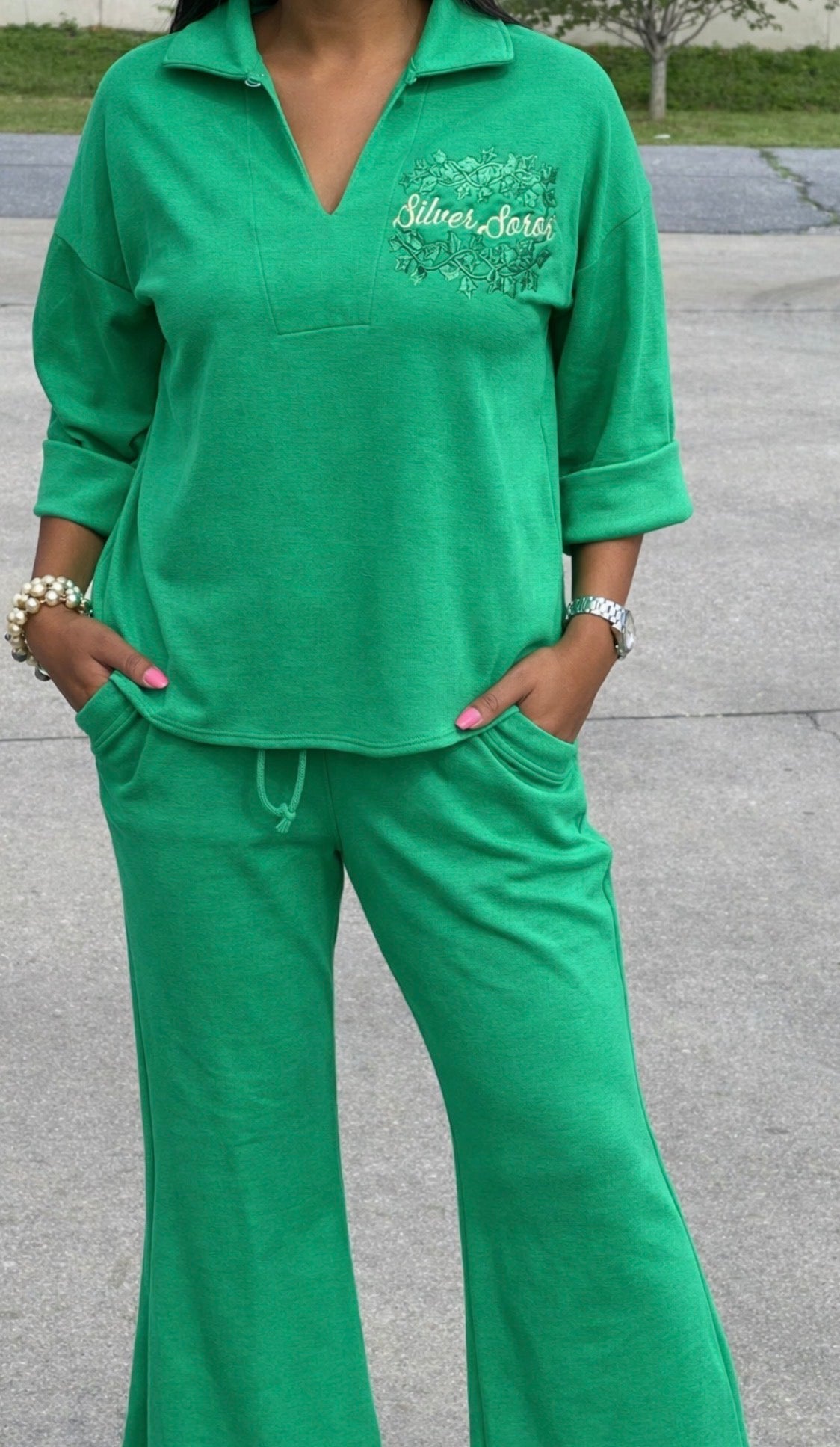 Silver Soror Luxe Top