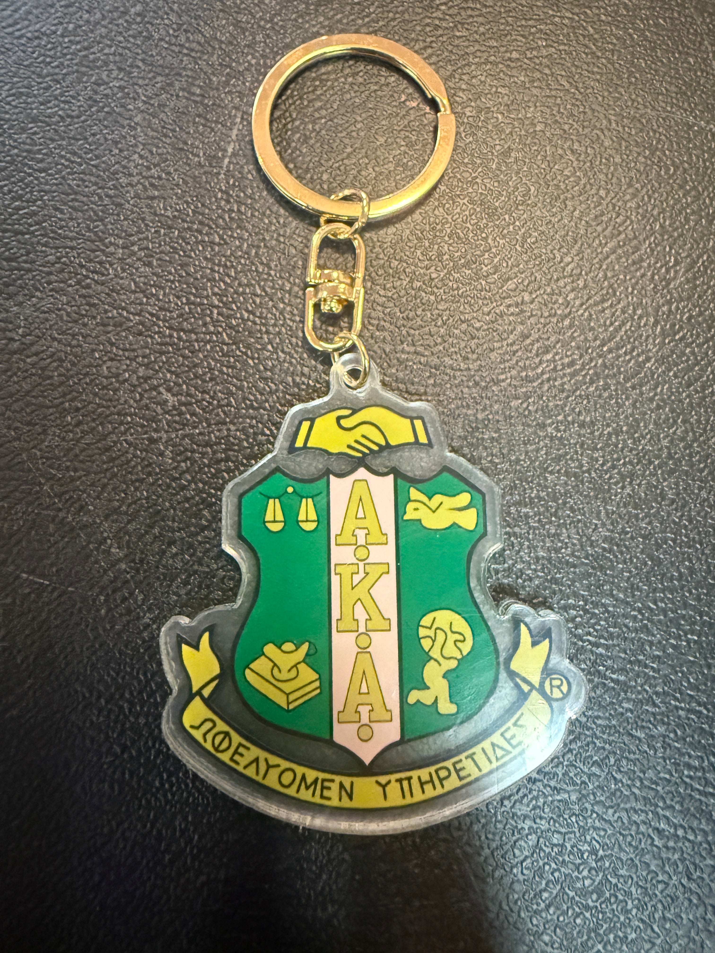 AKA acrylic crest keychain