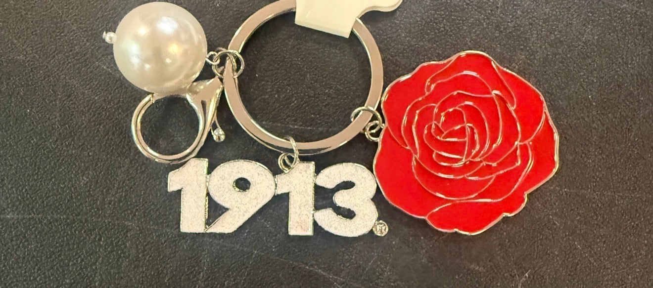 Delta Rose key ring