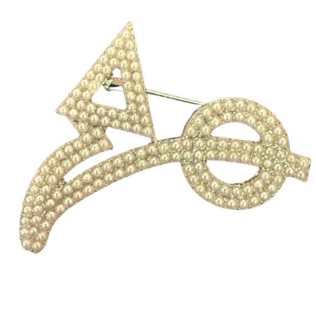 Delta Script Brooch