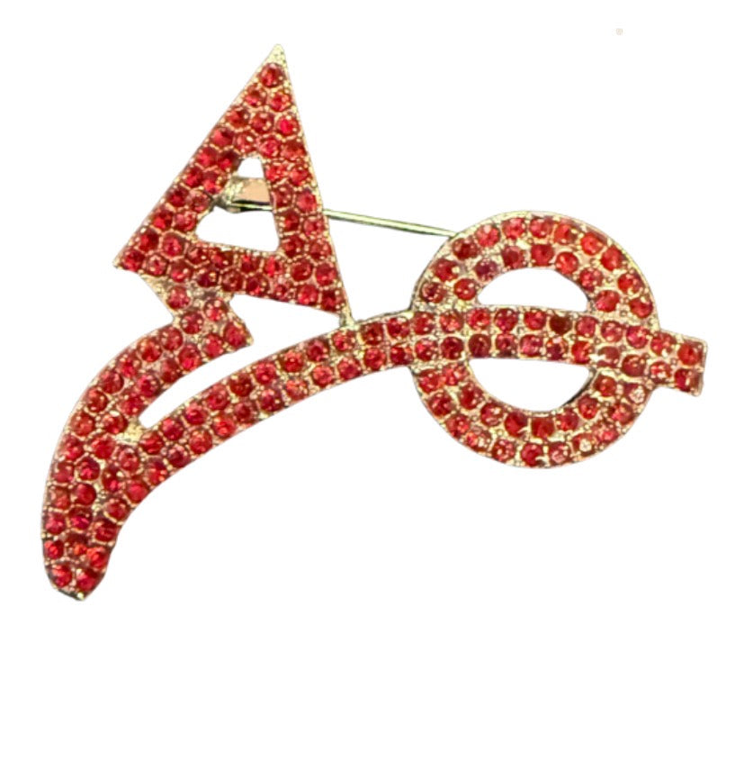 Delta Script Brooch