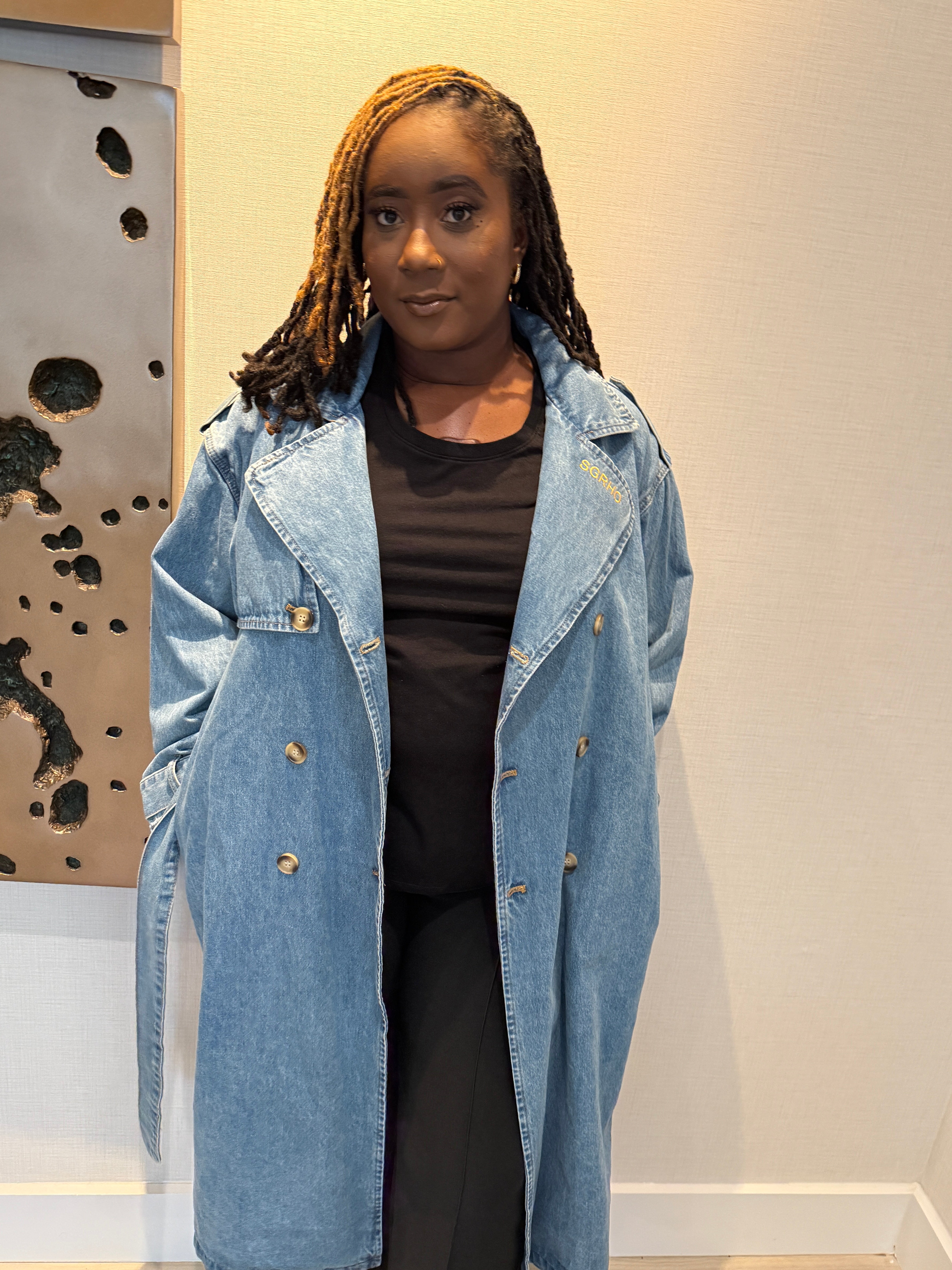 SGRHO Denim Trench
