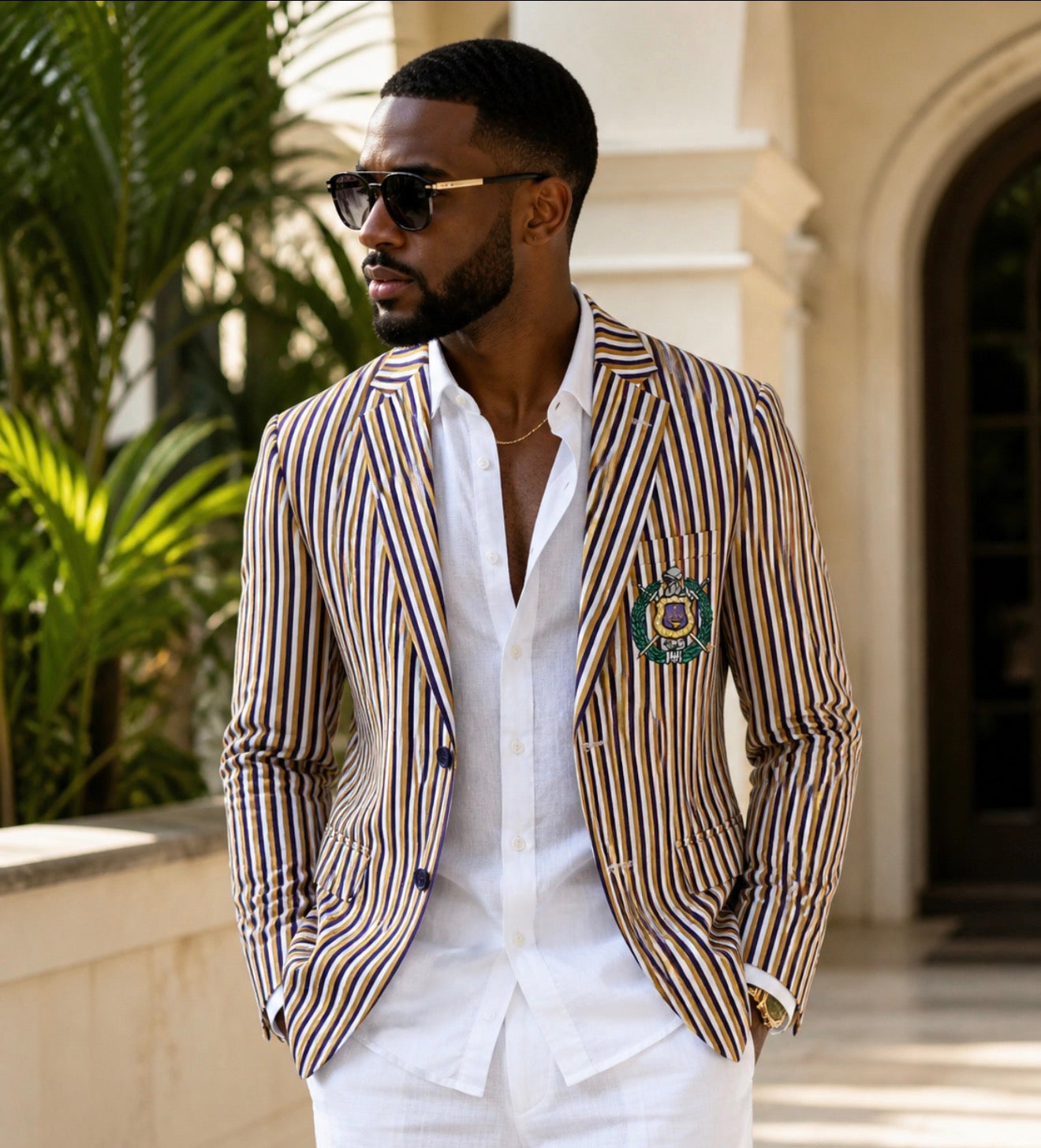 Omega Striped Blazer