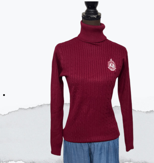 Delta cable knit turtleneck-NO EXCHANGES OR REFUNDS