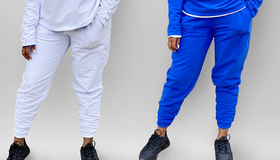 Reversible  Jogger Pants-Blue and White