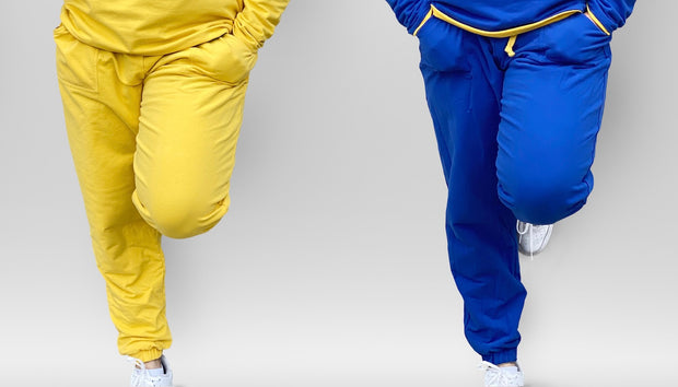 Reversible Jogger Pants- Blue/Gold - Final Sale No Refunds or Exchanges