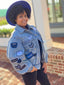 Denim Jacket- Multi Patch- Zeta Phi Beta