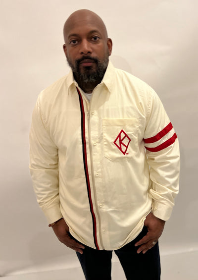 Striped Sleeve Button Down- Kappa Alpha Psi. Final sale. No refunds or exchanges