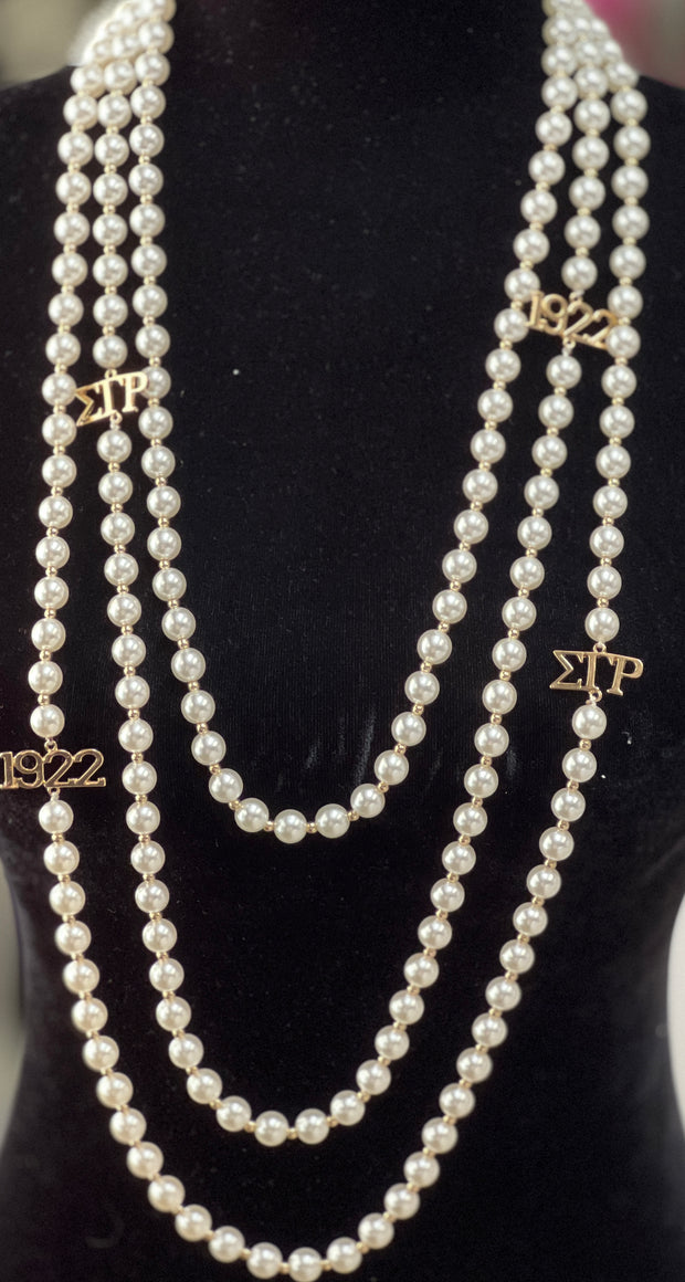 Necklace- Pearl- Three Strand- SGRHO