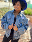 Denim Jacket- Multi Patch- Zeta Phi Beta