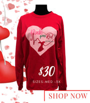 Pink goes red long sleeve Tshirt