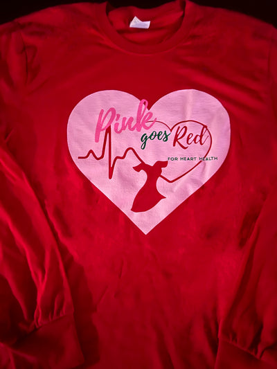 Pink goes red long sleeve Tshirt
