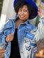 Denim Jacket- Multi Patch- Zeta Phi Beta