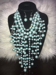 Pearl Necklace Set- Cascading