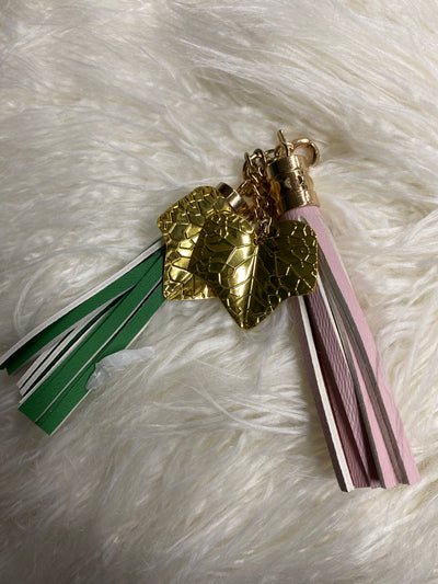 PINK AND GREEN TASSEL